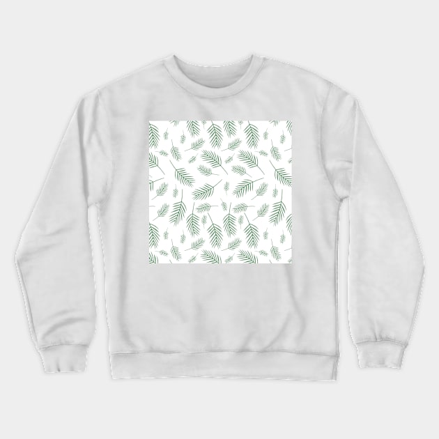 Palm leaves pattern Crewneck Sweatshirt by Happy Mouse Studio